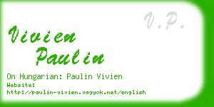 vivien paulin business card